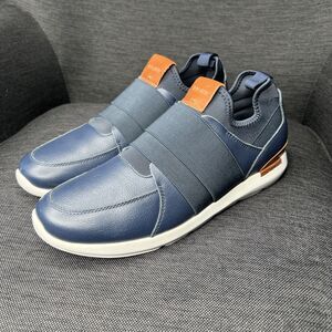 Vionic Men's Size 11 Jackson Slip On Sneaker Shoes Navy Blue Leather Casual